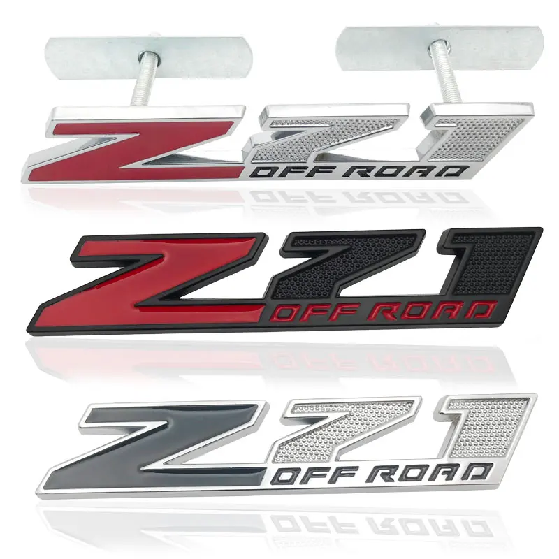 

3D Metal Car Styling Z71 Offroad Logo Car Badge Grill Emblem for Silverado Suburban Tahoe 4X4 Auto Accessories