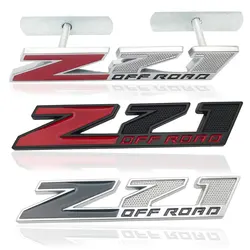 3D Metal Car Styling Z71 Offroad Logo Car Badge Grill Emblem for Silverado Suburban Tahoe 4X4 Auto Accessories