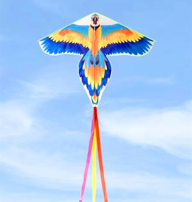 140 ซม.Parrot kite fly ของเล่นเด็กผ้าไนลอน kite เกมกลางแจ้ง beach kite ร่มชูชีพลมนก kite 3d kite papalotes dragon kites
