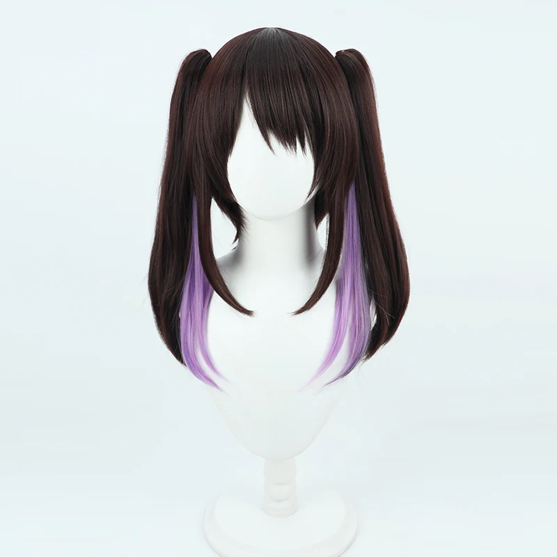 Oyama Mihari Cosplay Wig My Brother Is Done for Brown Purple Mixed Synthetic Hair Heat Resistant Halloween Role Play + Wig Cap