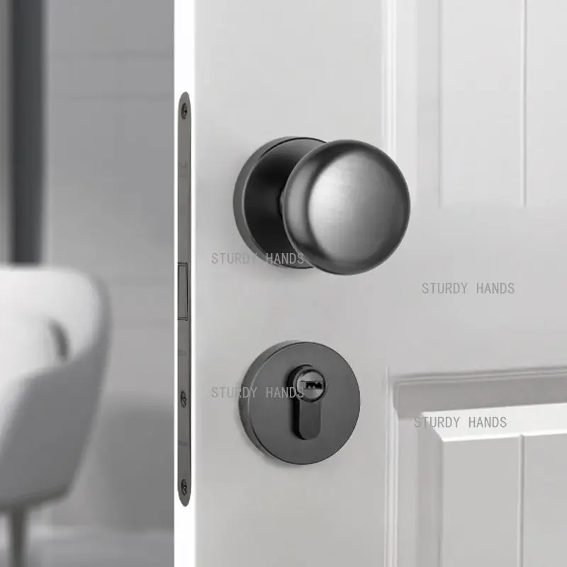 1 set of upgraded zinc alloy silent door lock single-sided household indoor bedroom simple split lock