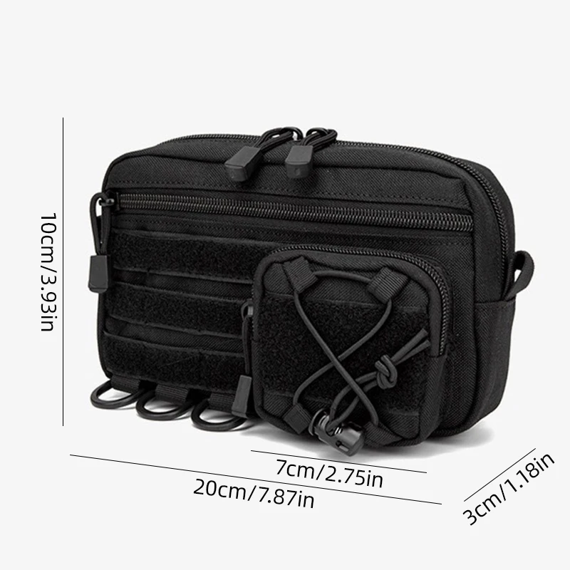 Fishing Waist Belt Bag Molle Tactical Travel Sports Hip Lure Tackle Hunting Bag Camping Hiking Climbing Rig Pouch Fanny Pack