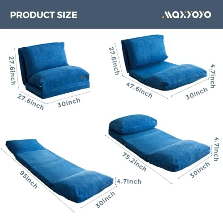 سرير أريكة سميك وطويل قابل للطي للبالغين مع غطاء سلكي قابل للغسل مثالي لغرفة المعيشة وغرفة الضيوف أو غرفة النوم #2
