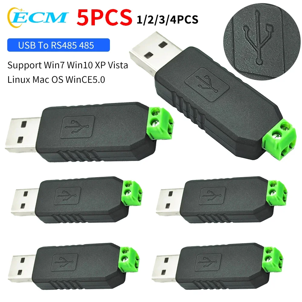 1-5 قطعة USB إلى RS485 محول CH340/PL2303/FT232 رقاقة RS485 محول مسلسل دعم Win7 Win10 XP Vista Linux Mac OS WinCE5.0