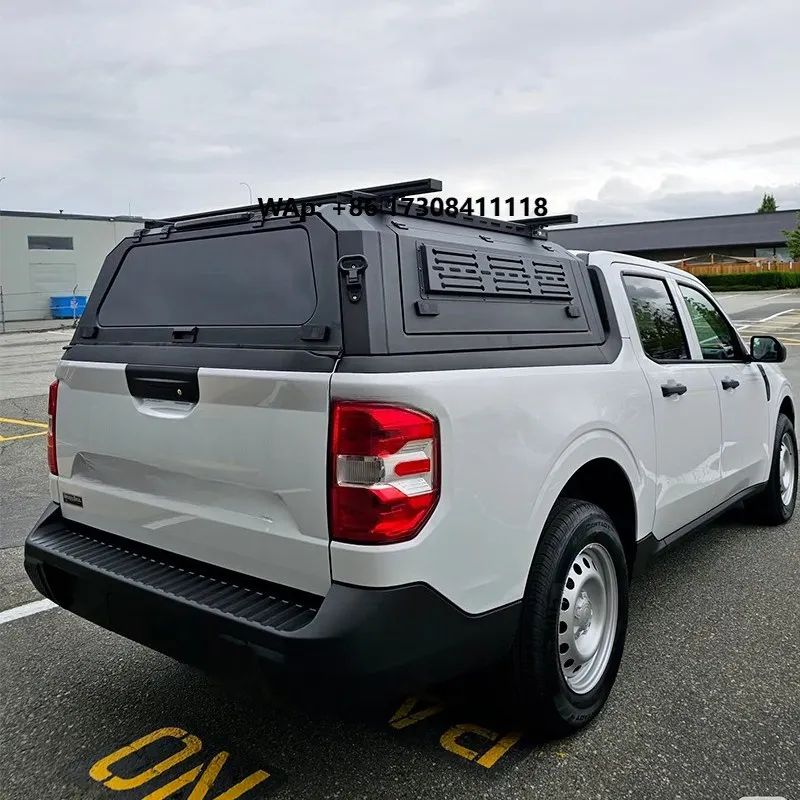 

Lightweight Aluminum Alloy Pickup Truck Canopy Slide Window Hardtop Camper Touring Overland Use for F150 Gladiator