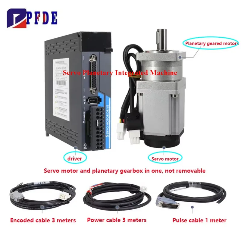 

400W/750W 1.27N/2.39N Servo Motor Planetary Gear Reducer With Servo Driver RS485 RS232 Communication for Simulator Motion System