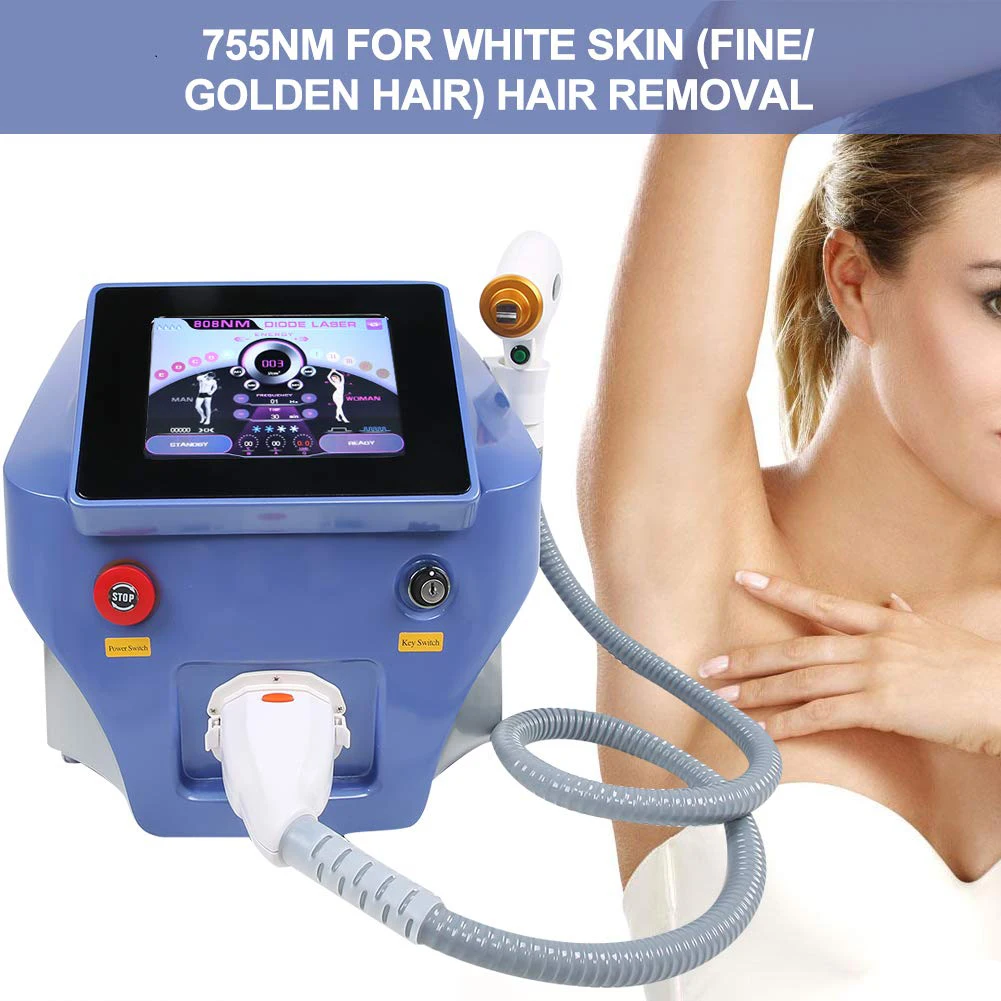 

Diode Laser 755 808 1064nm Multi Wavelengths Face Body Hair Removal Machine Cooling Head Skin Rejuvenation Lift Device for Salon