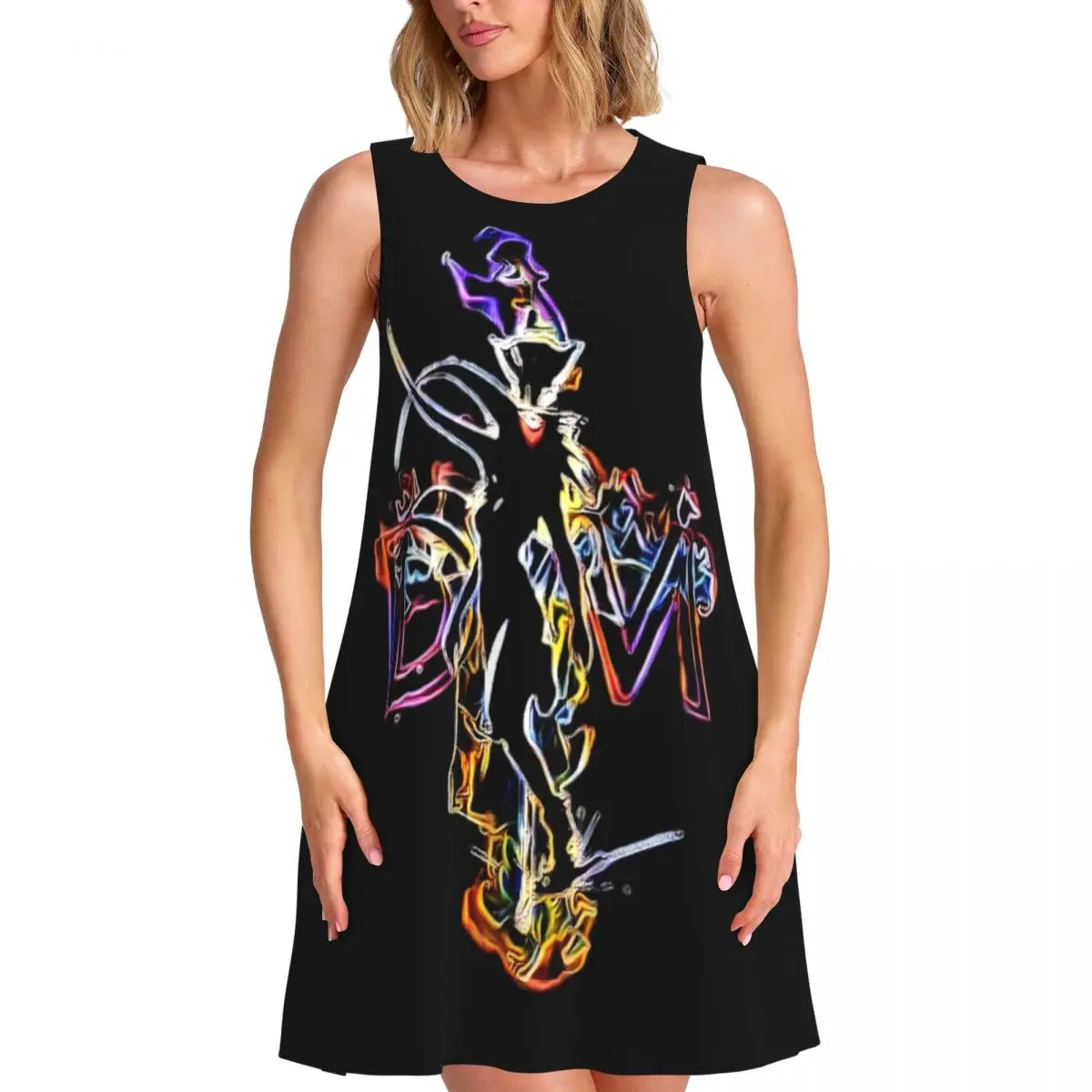 

Свободный сарафан Depeches Cool Mode с карманом и музыкальным принтом, женское платье без рукавов для пляжного отдыха, платье