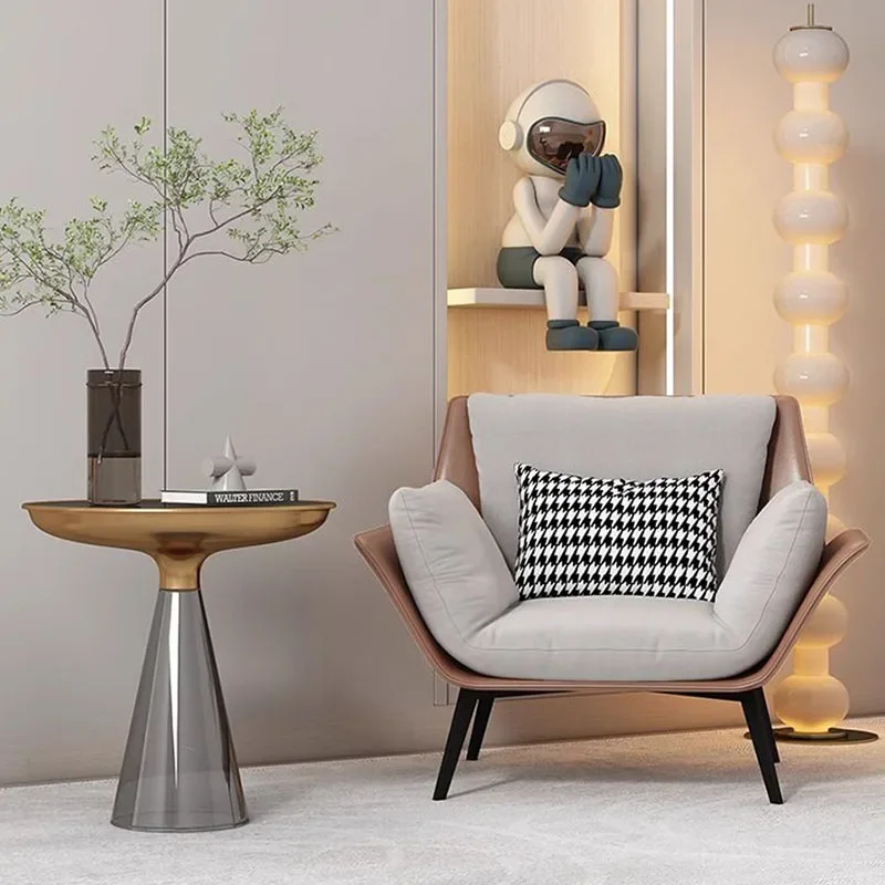 Fotel do sypialni Leżak Stołek barowy Komoda do pokoju Meble do salonu Nowoczesny akcent Nordic Leniwa Sofa Fauteuil High Gold LT