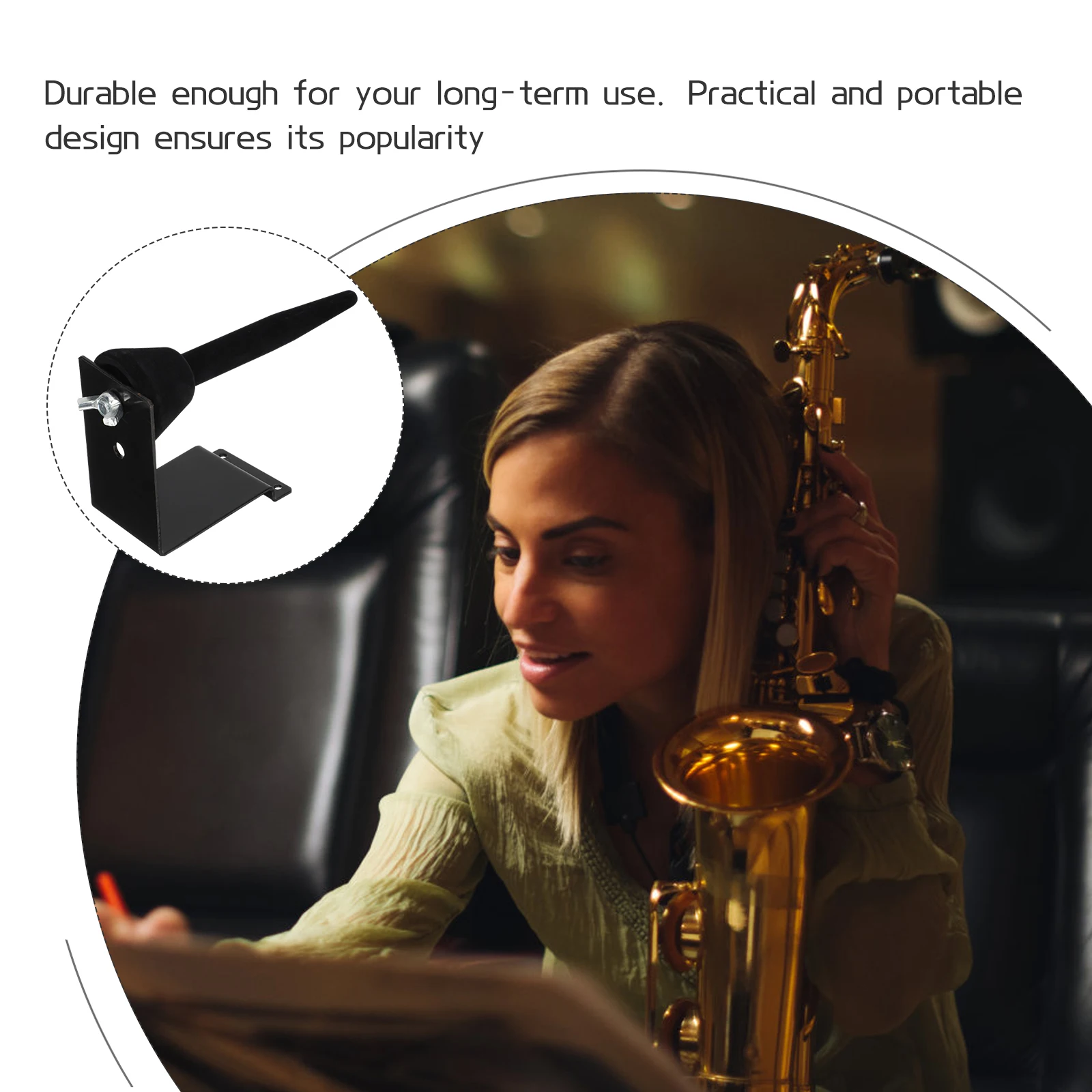 

Wall-Mounted Flute Stand Saxophone Holder Sturdy Iron Plastic Support Durable Music Instrument Rack Storage Bracket For Home