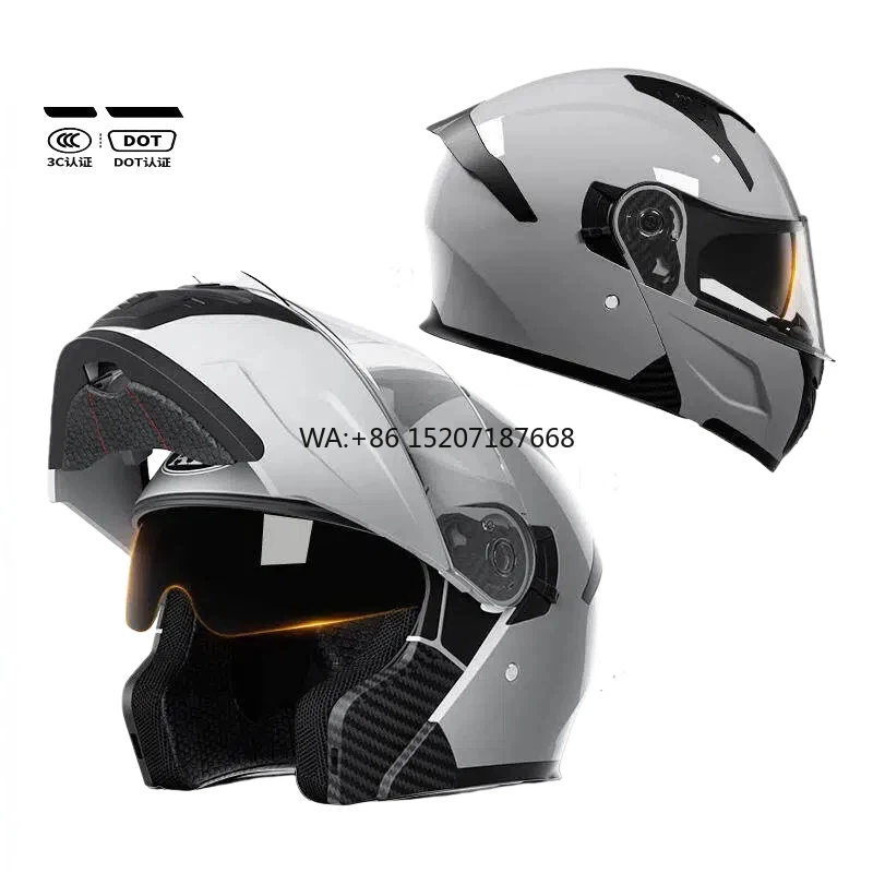 AD K9 كامل الوجه / الوجه ABS PP المواد القطن بطانة مزدوجة قناع الإفراج السريع إغلاق DOT معتمد جميع الفصول