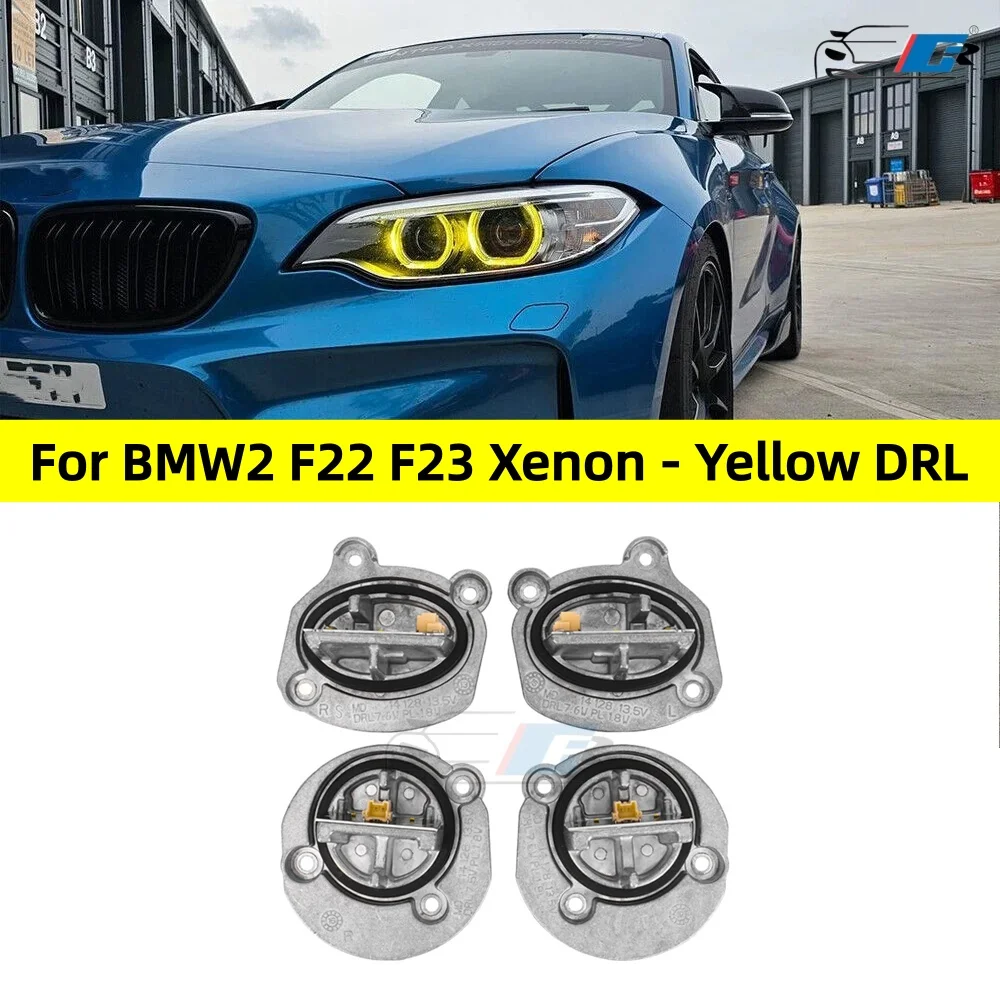 

Yellow Angel Eyes DRL Driving Lights for BMW F22 F23 220i M2 F87 Headlight Daylight LED Daytime Running Light
