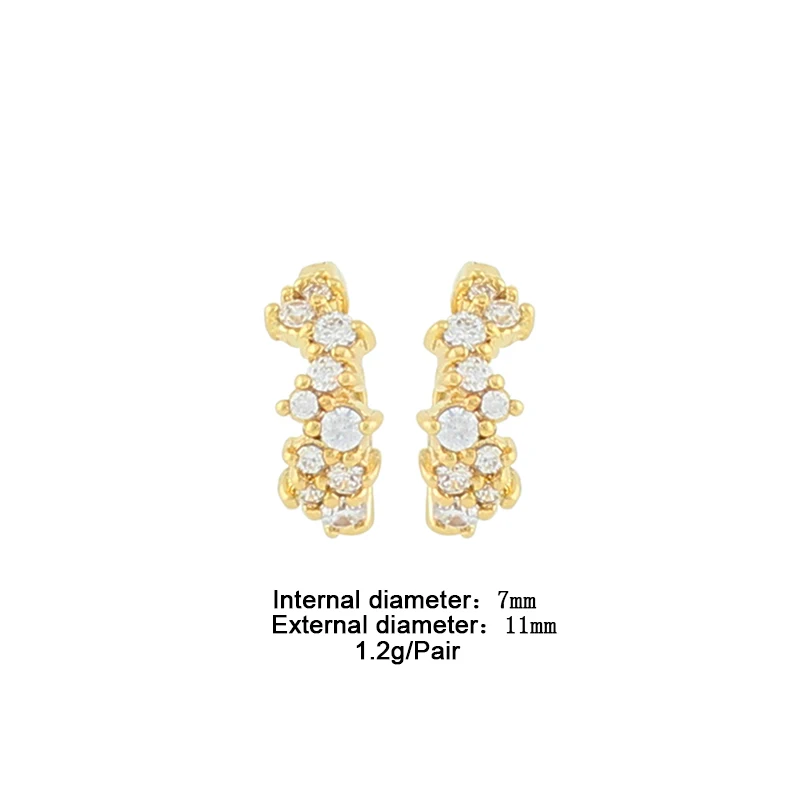 TIANDE Gold Color Double Chain Dangle Earrings for Women Zircon Piercing Ear Stud Hoop Earrings 2022 Trendy Jewelry Accessories