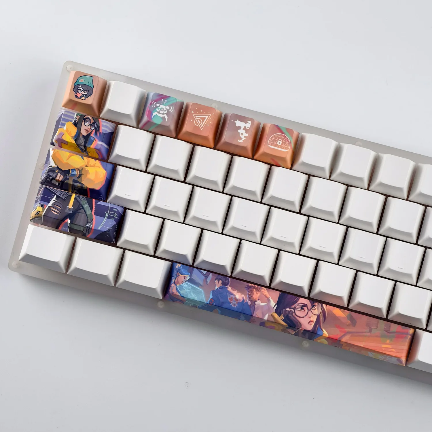 MAIMOOO Valorant Killjoy Keycaps 12Keys Cherry Profile PBT Thermal Sublimation Custom Anime Game Keycap for Mechanical Keyboard