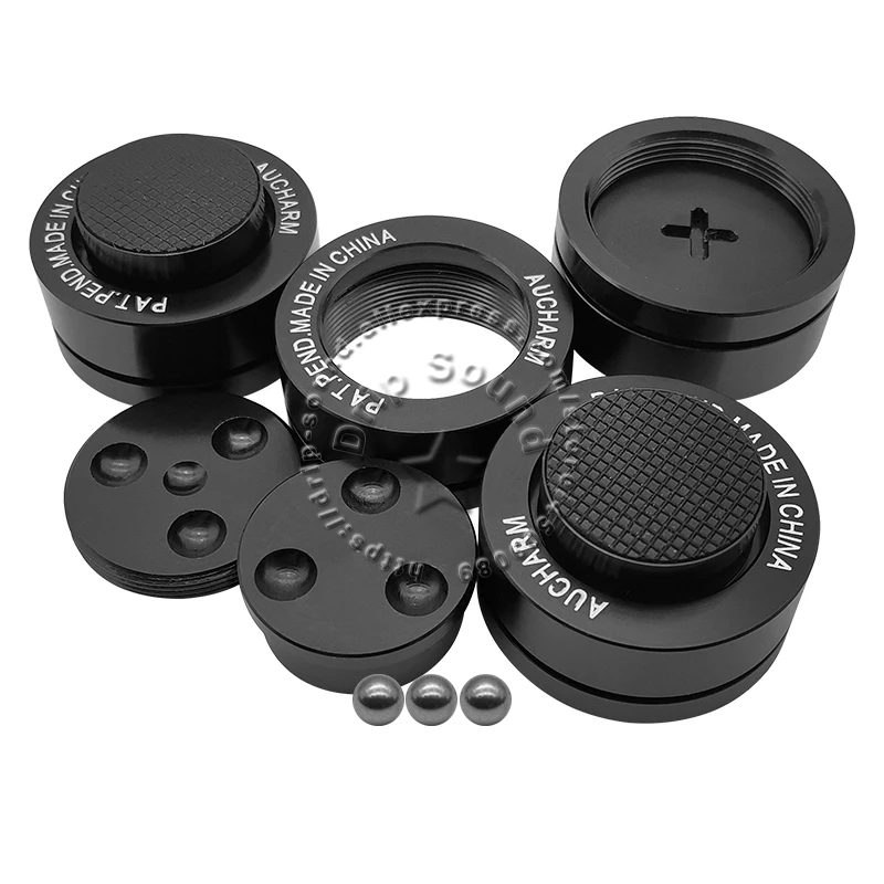 4 قطعة 39 مللي متر الألومنيوم المتكلم سبايك الوسادة الصلب الكرة امتصاص الصدمات عزل حامل قدم قابل للتعديل التخميد مسمار # 2