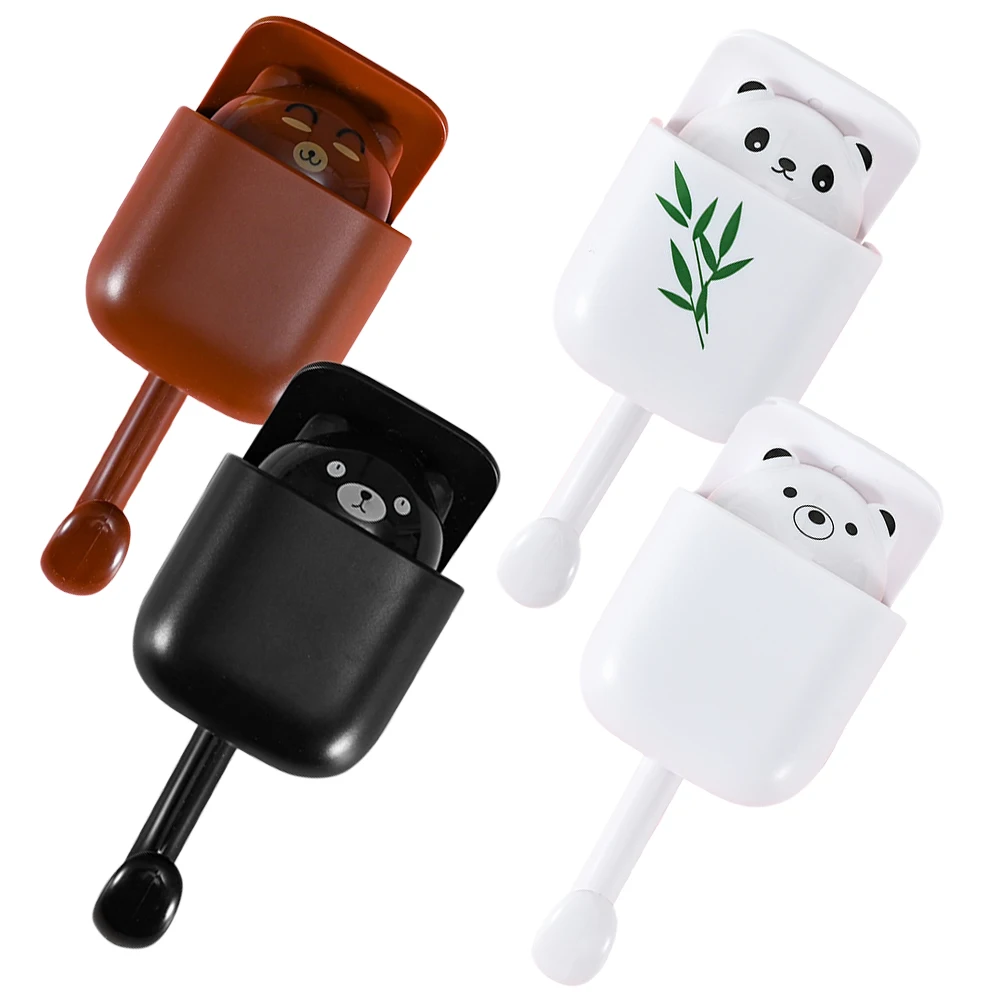 

4 Pcs Cartoon Animal Adhesive Wall Coat Hooks for Bedroom Bathroom Bear Key Holder Small Hooks Decorative Storage Tools