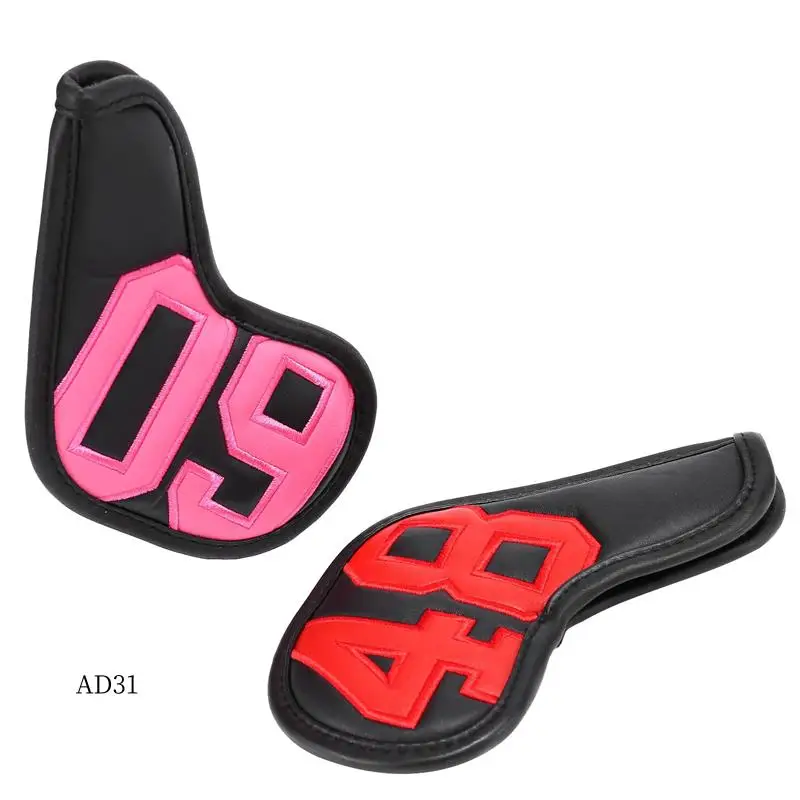 

New-Golf Iron Club Head Cover Protector Simple Sand Wedge Golf Club Iron Headcover Number Printed 48-60 Degree
