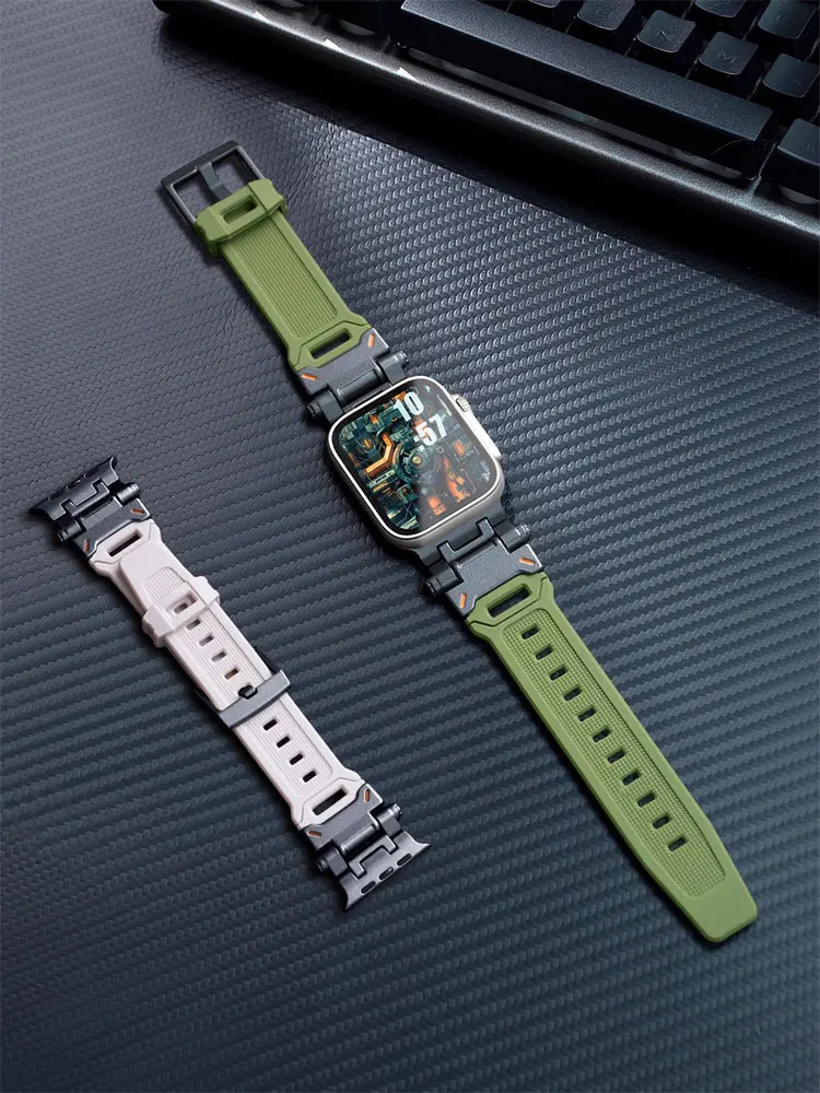 

Single Tour Band for Apple Watch Ultra 49mm Strap 44mm 45mm 46mm Men Sports Strap Iwatch Series 10 9 8 7 6 5 Se Luxury Bracelet