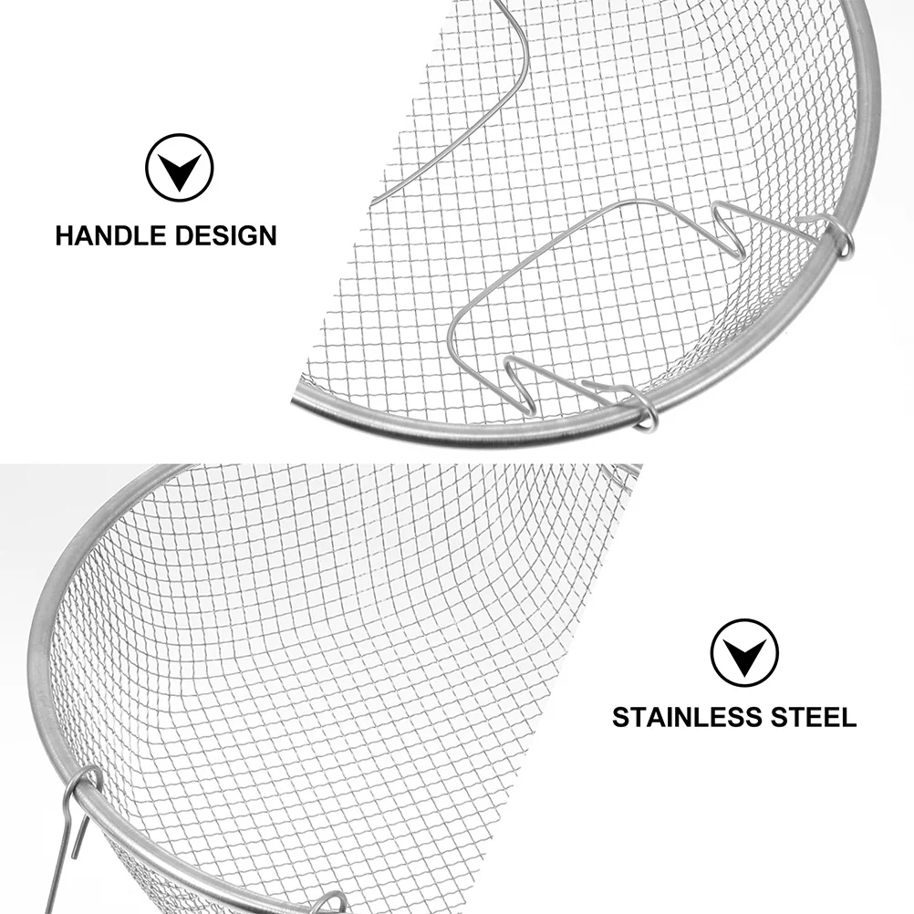 

2Pcs Stainless Steel Fry Basket Ergonomic Handle Cooking Tool for Home Restaurant Outdoor Frying Chip Basket Food
