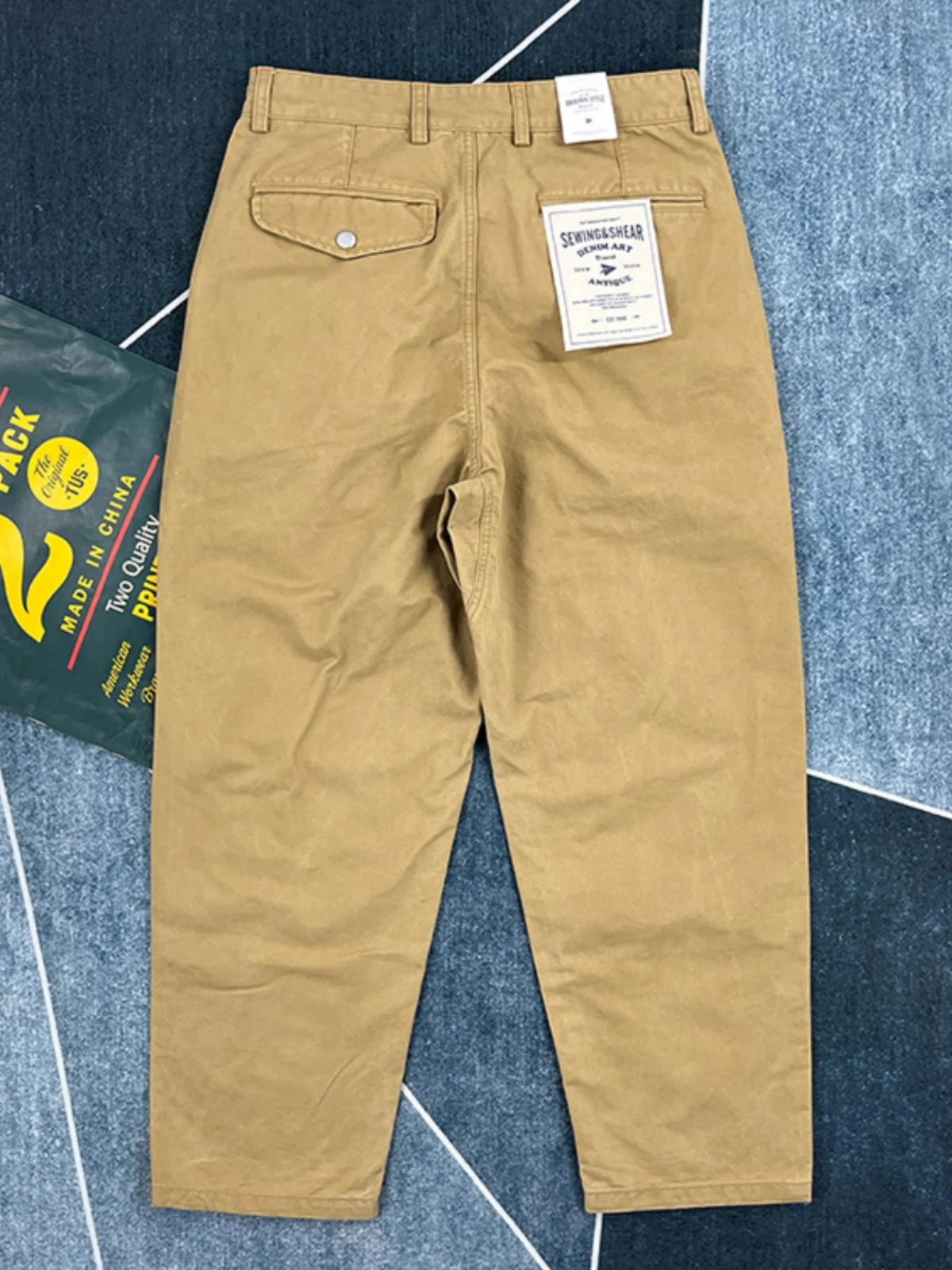 

Мужские повседневные брюки из плотного хлопка, конические, свободного кроя, прямые, широкие штанины, в стиле Cityboy, рабочая одежда, японский ретро-американский стиль