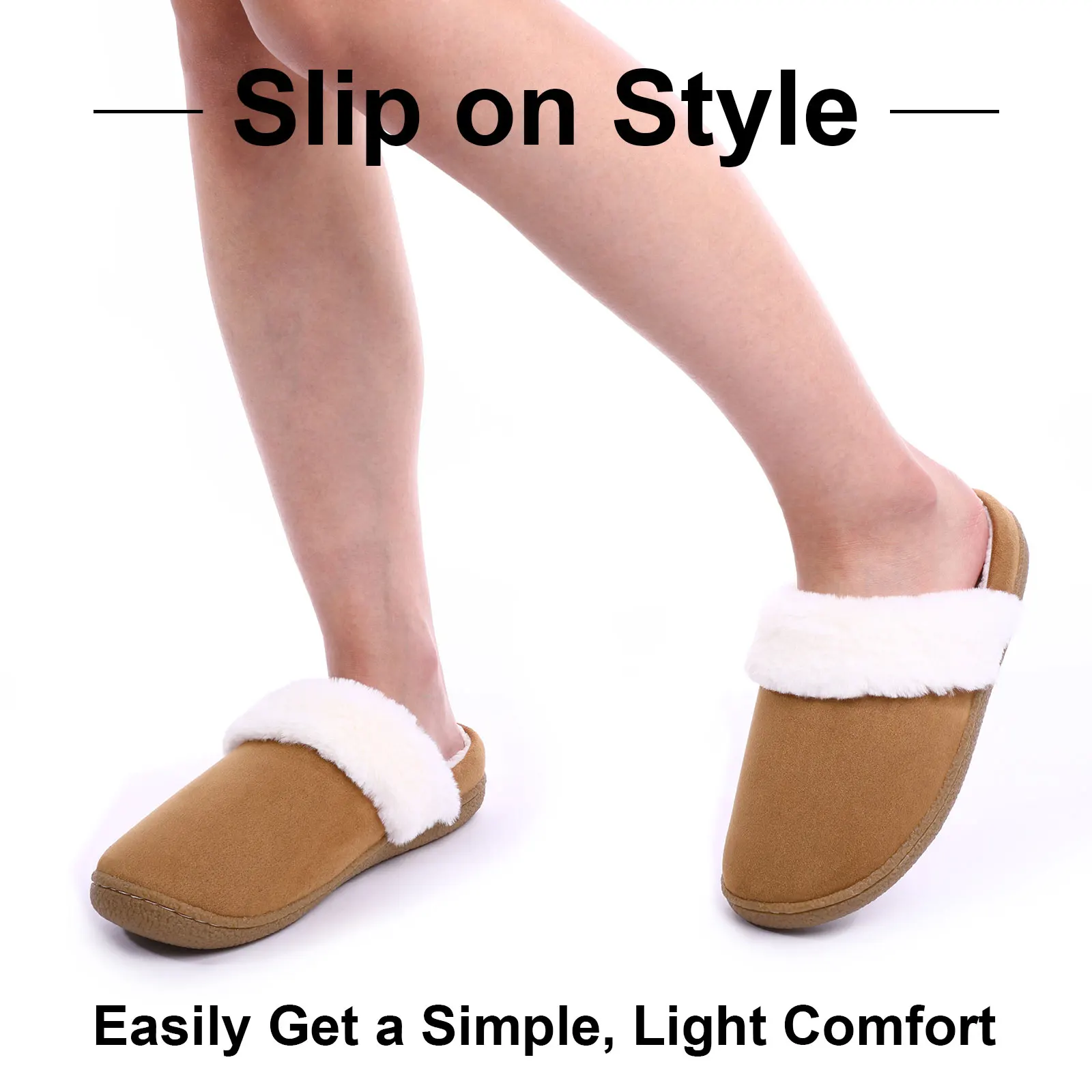 Litfun Winter Fur Cotton Slippers For Women Indoor Warm Cozy Plush Slippers Man Non Slip Soft Rubber Sole New Home Flats Slipper