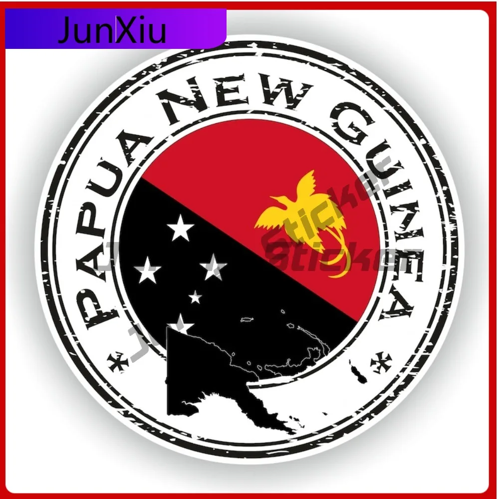 

Papua New Guinea Seal Round Flag Personality Auto Styling Detail Fits Vehicle Exterior Decoration Needs