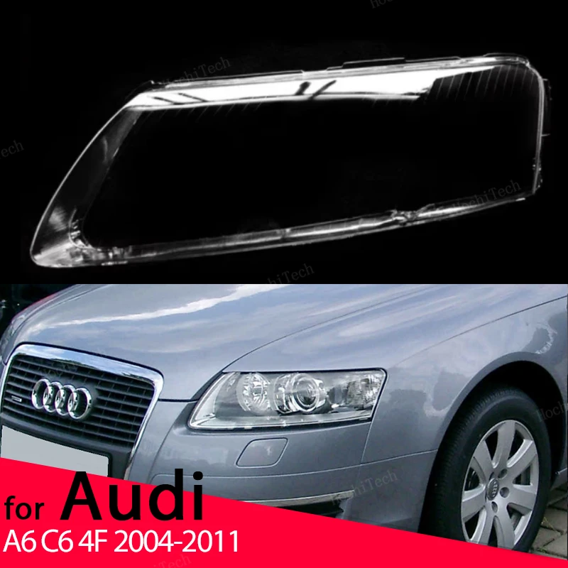 

Car Headlamp Cover Headlight Lens Glass Cover Lampshade Bright Shell Lens Covers For Audi A6 A6L C6 4F 2004-2011 Lamp cover