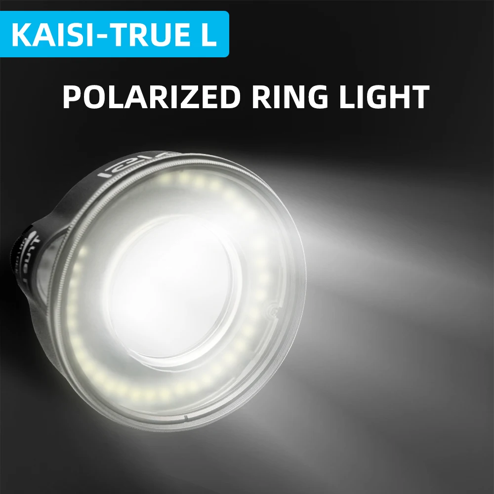 KAISI TRUE L Ring Light Double-layer Polarizer Debug 40 LED Light Source USB-3.5DC Boost Cable Suitable For Stereo Microscope