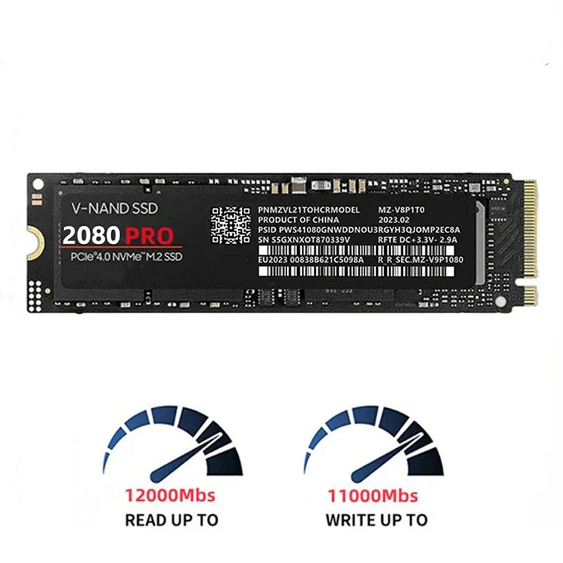 内蔵ラップトップハードドライブ,naff m.2 ssd,nvme pcie 4.0,max read 12000メガバイト/秒,2080pro, 4テラバイト