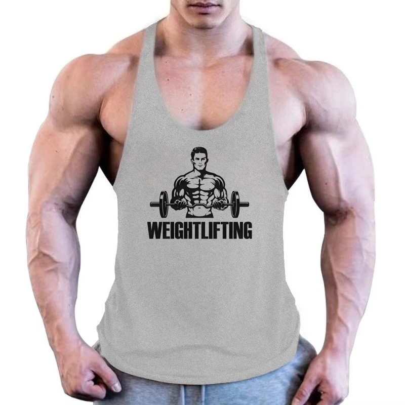 Bodybuilding Stringer for Men Muscle Gym Tank Top Fitness Vest Singlet Fashion Lightweight Durable Sleeveless Workout Clothing