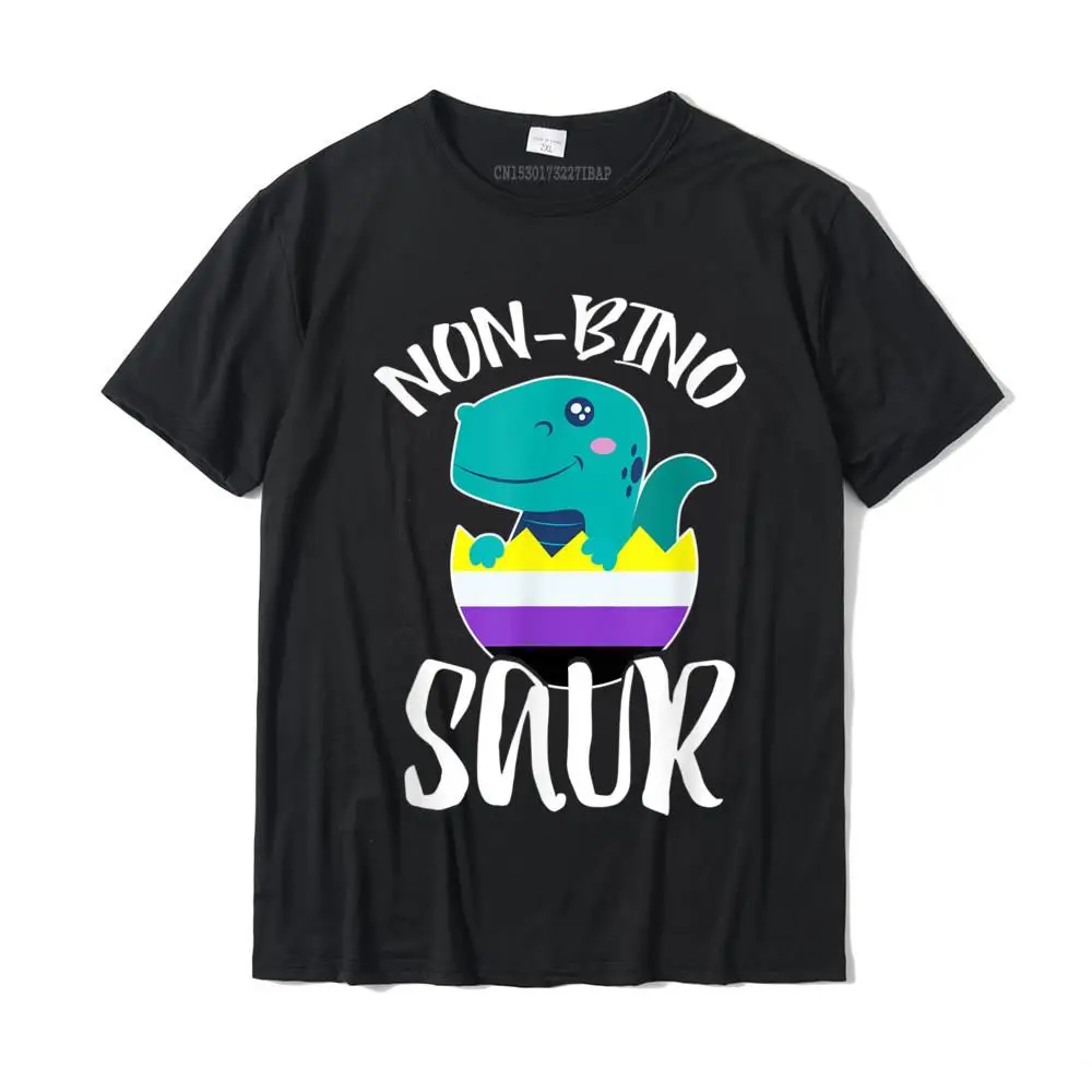 Non BinoSaur Dino Non Binary T-Shirt Fashionable Men Top T-Shirts Customized Tops Shirt Cotton Cool