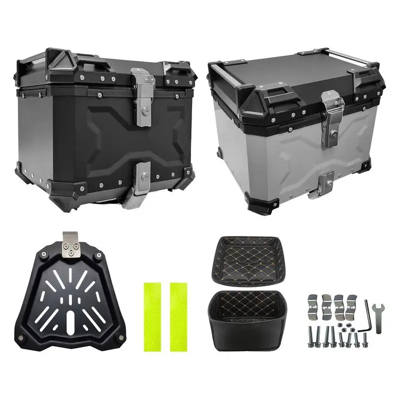 

Motorcycle Back Seat Trunk Box Rear Box for Motorcycle 45L Rear Luggage organizer Tail Box motorbike Rear Storage Box supplies