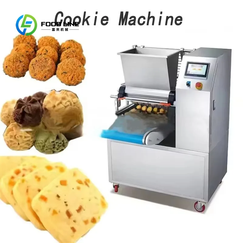 Customized Automatic Chocolate Chip Cookie Making Forming Peach Crisp Machine Biscuit Making Machine Cookie Maker