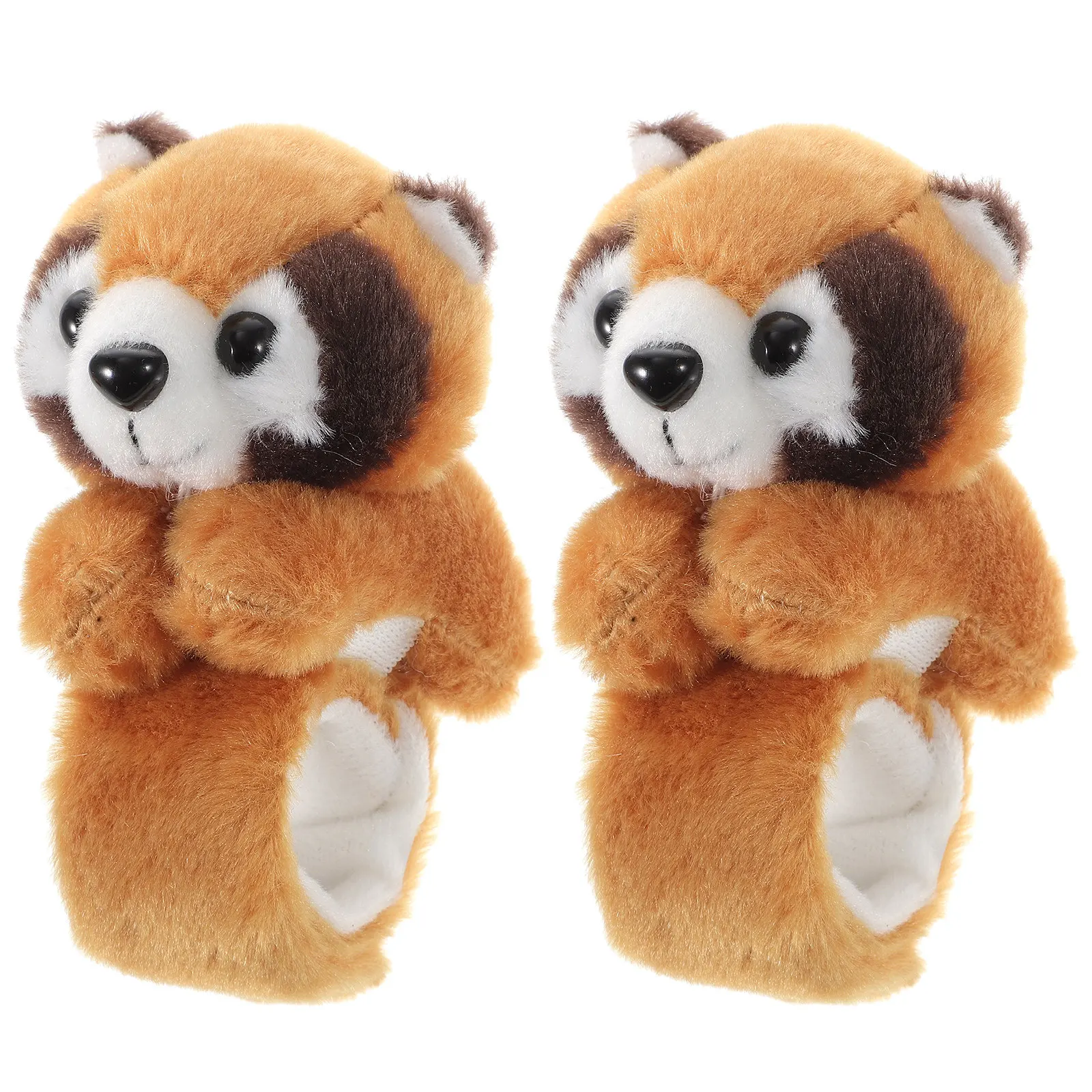 

2Pcs Animal Slap Bracelet Stuffed Raccoon Soft Comfortable Kids Birthday Party Favor Animal Slap Bracelets Kids Bracelet