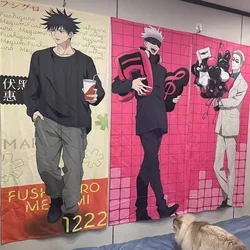 Anime Jujutsu Kaisen Fushiguro Megumi Satoru Gojo Cosplay Background Cloth Playbill Life-size Posters Room Decoration Xmas Gift