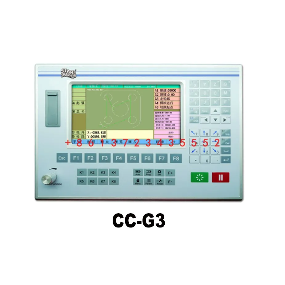 CNC plasma CC-X3 CC-G3 compound cutting machine CNC system flame/plasma cutting process multi-cutting torch control