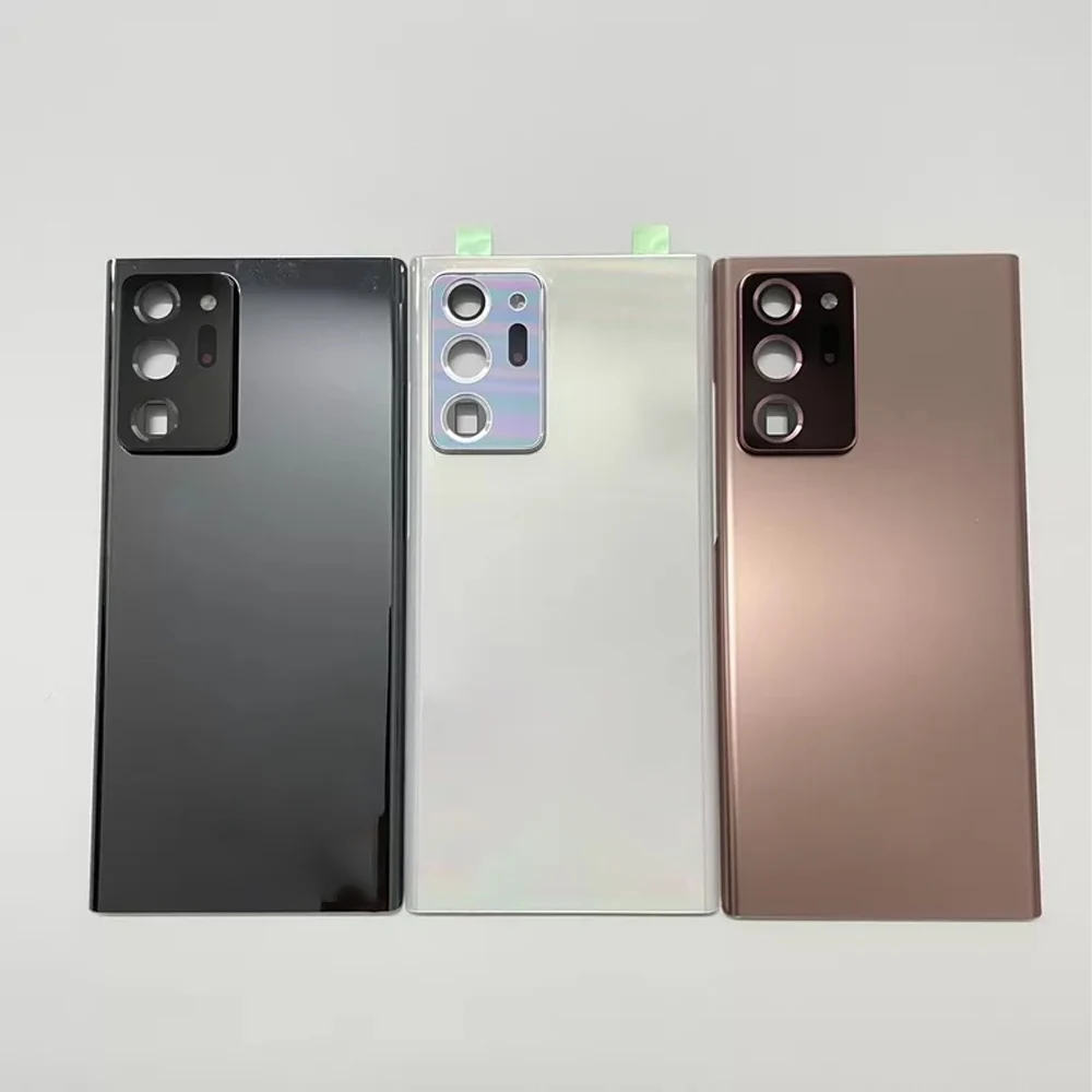 For Samsung Note20 Ultra SM-N986 N986B N986U Back Glass Battery Cover Rear Housing With Camera Lens Adhesive Tape Replace
