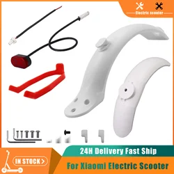 1 conjunto kit de para-lamas de scooter elétrico para xiaomi m365/m365 pro, suporte de gancho traseiro, luz de freio com parafusos, acessórios