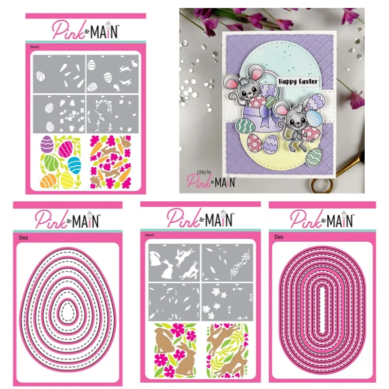 토끼 홉 공예 계란 부활절 타원형 금속 절단 다이, 실리콘 스탬프, 스크랩북 스텐실, 사진 앨범 카드, DIY 종이 엠보싱
