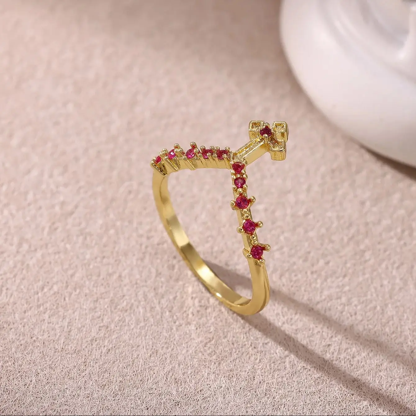 Anillos cruzados de corona para mujer, tendencia 20225, nueva moda, Color dorado, anillo de boda de promesa de acero inoxidable, regalos de joyería cristiana