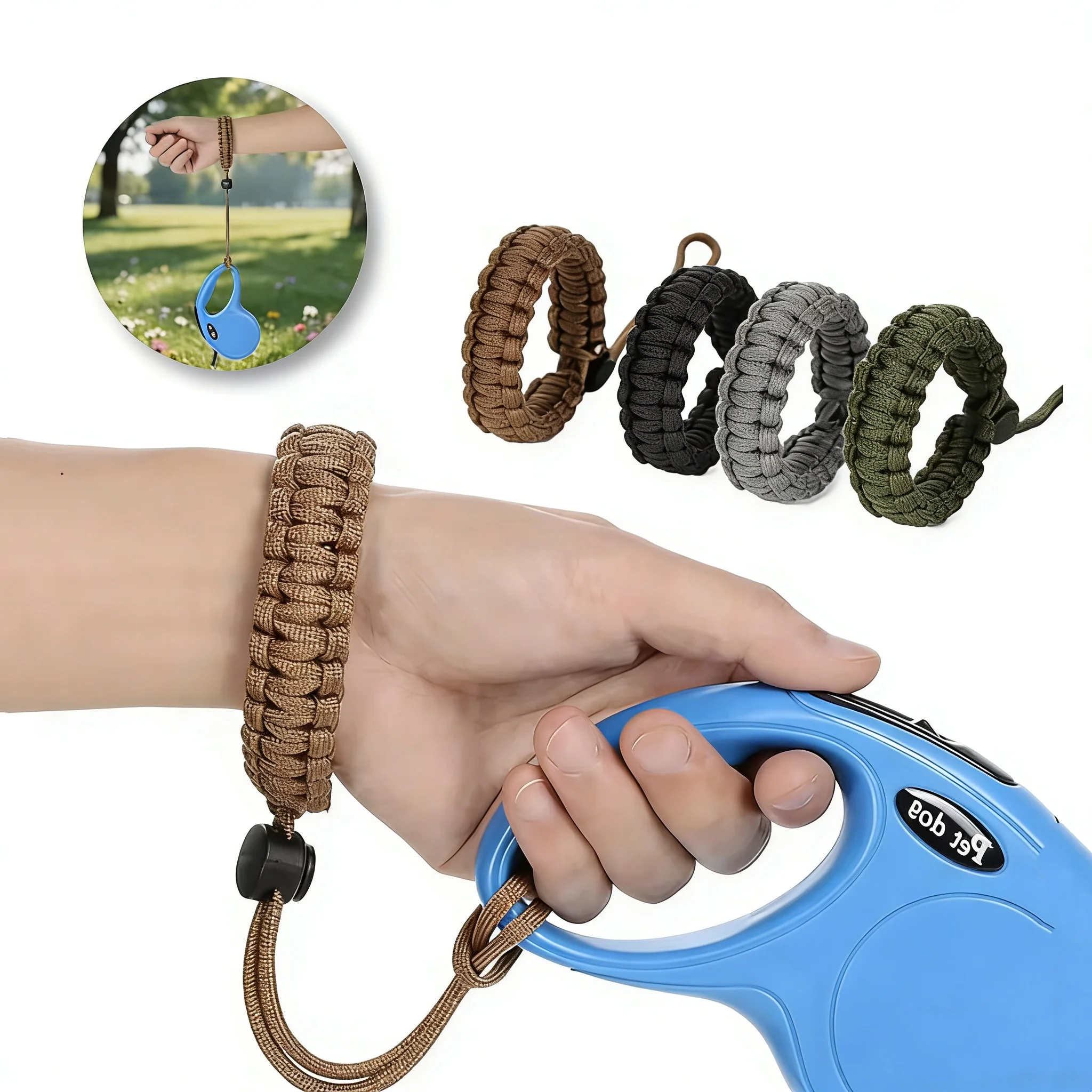 Multi Functional Outdoor Survival Bracelet Camera Umbrella Woven Rope Universal Wristband Pet Towing Tool Accessories bracelet