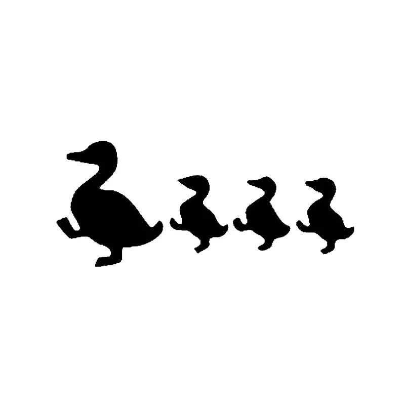 

17*7.2cm Duck with Ducklings car Sticker Funny Personality Stickers Car Accessories Motorcycle Helmet Car Styling