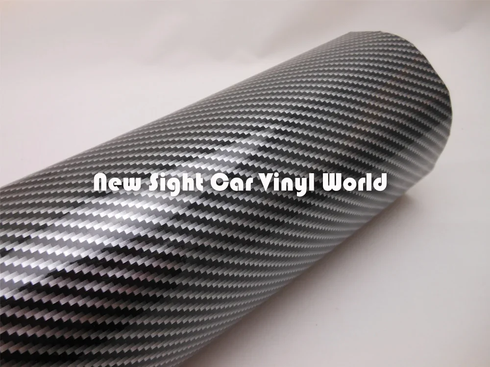 High Quality Black Glossy 2D Carbon Fiber Vinyl Air Free Bubble For Vehicle Wraps Size: 1.52*30m/Roll