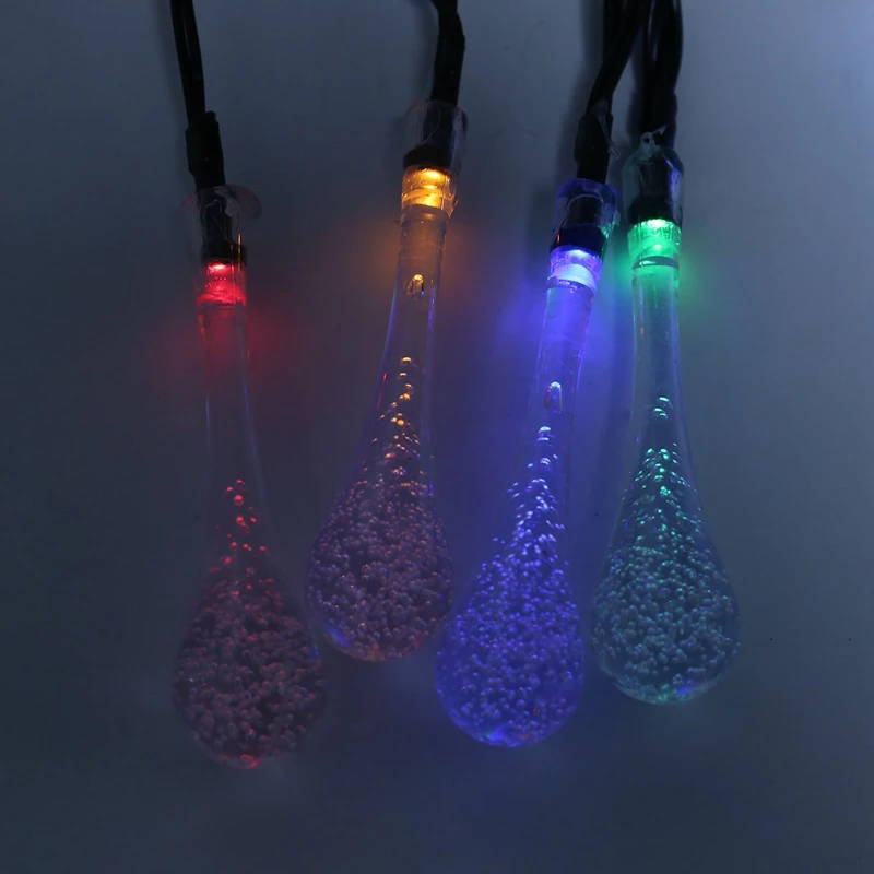 태양열 스트링 조명 태양열 펜던트 조명 방수 태양열 정원 조명 야외 컬러 조명