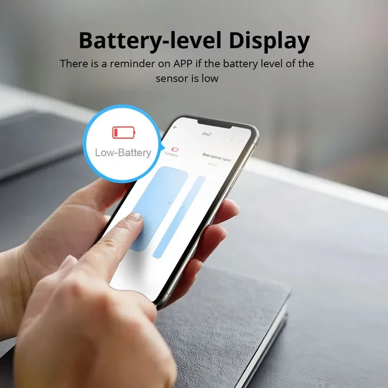 SONOFF-Sensor inalámbrico Itead DW2 para puerta y ventana, Detector de notificación por aplicación WiFi, alertas de seguridad pa
