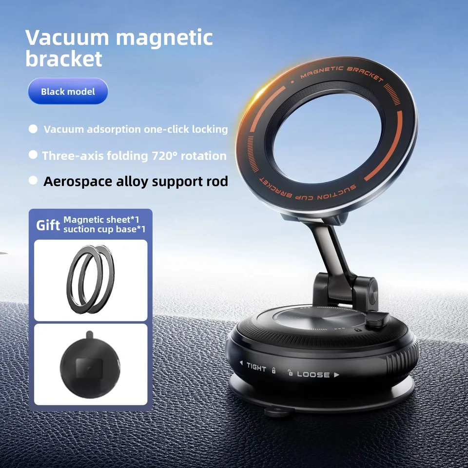 Soporte magnético de vacío para auto, N52, plegable, rotación de 720 grados, montaje para navegación GPS en tablero, para iPhone Android 6