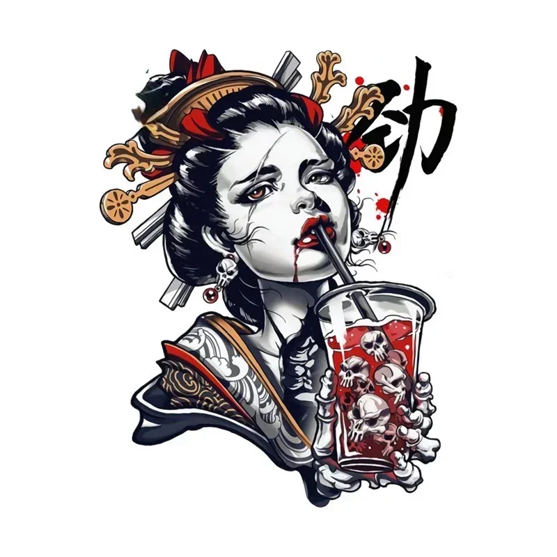 Car Stickers Japanese Geisha Funny Decal for Motorcycles Suitcases Laptops Waterproof Cover Scratch Sticker