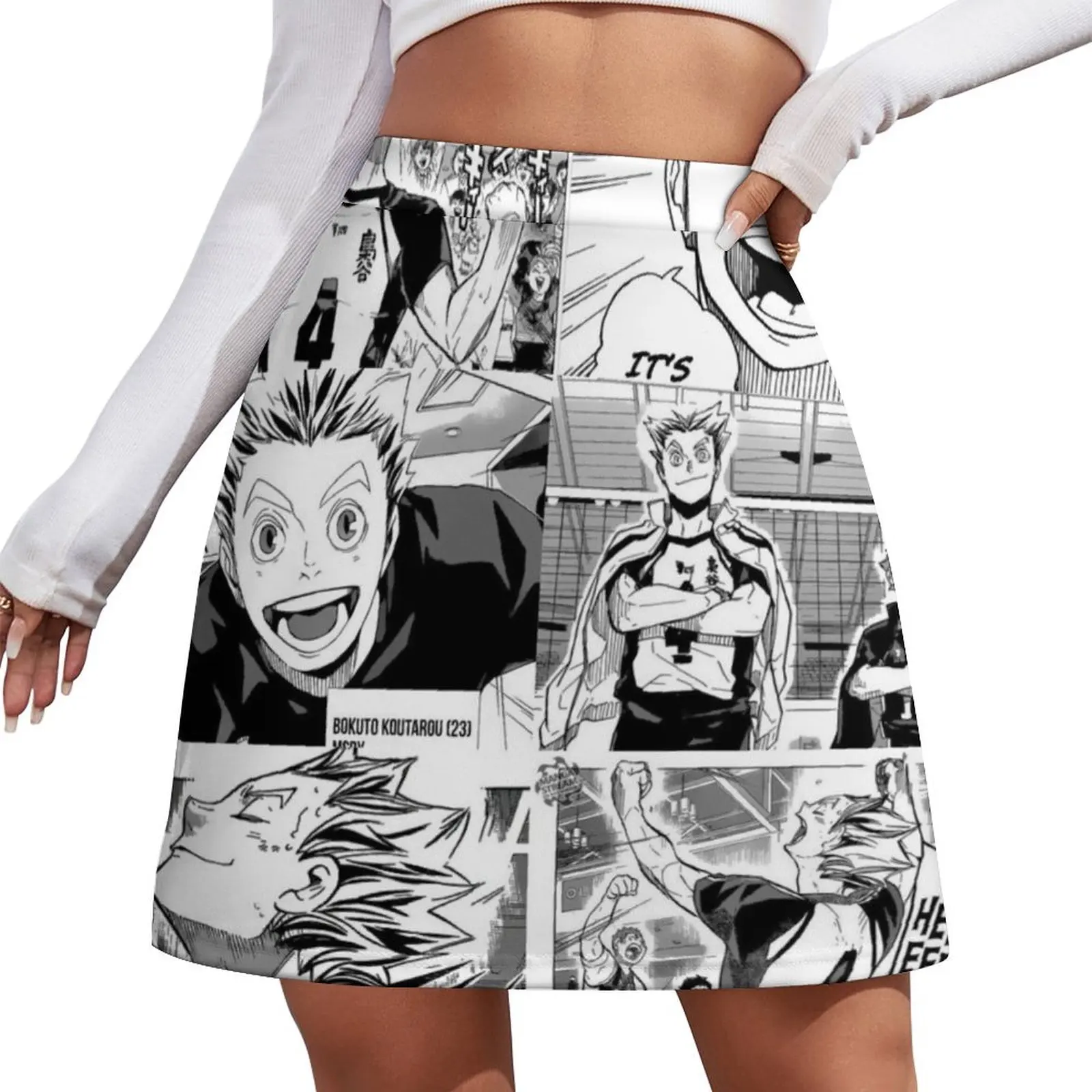 

Bokuto Collage Mini Skirt japanese style fairy core elegant dresses for women