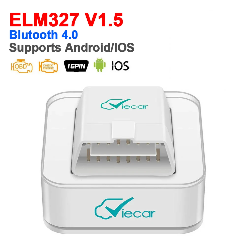 

Viecar ELM327 V1.5 Bluetooth 4.0 OBD2 Автомобильный диагностический сканер PIC18F25K80 ODBII Автоматический диагностический инструмент считыватель кодов для Android/IOS
