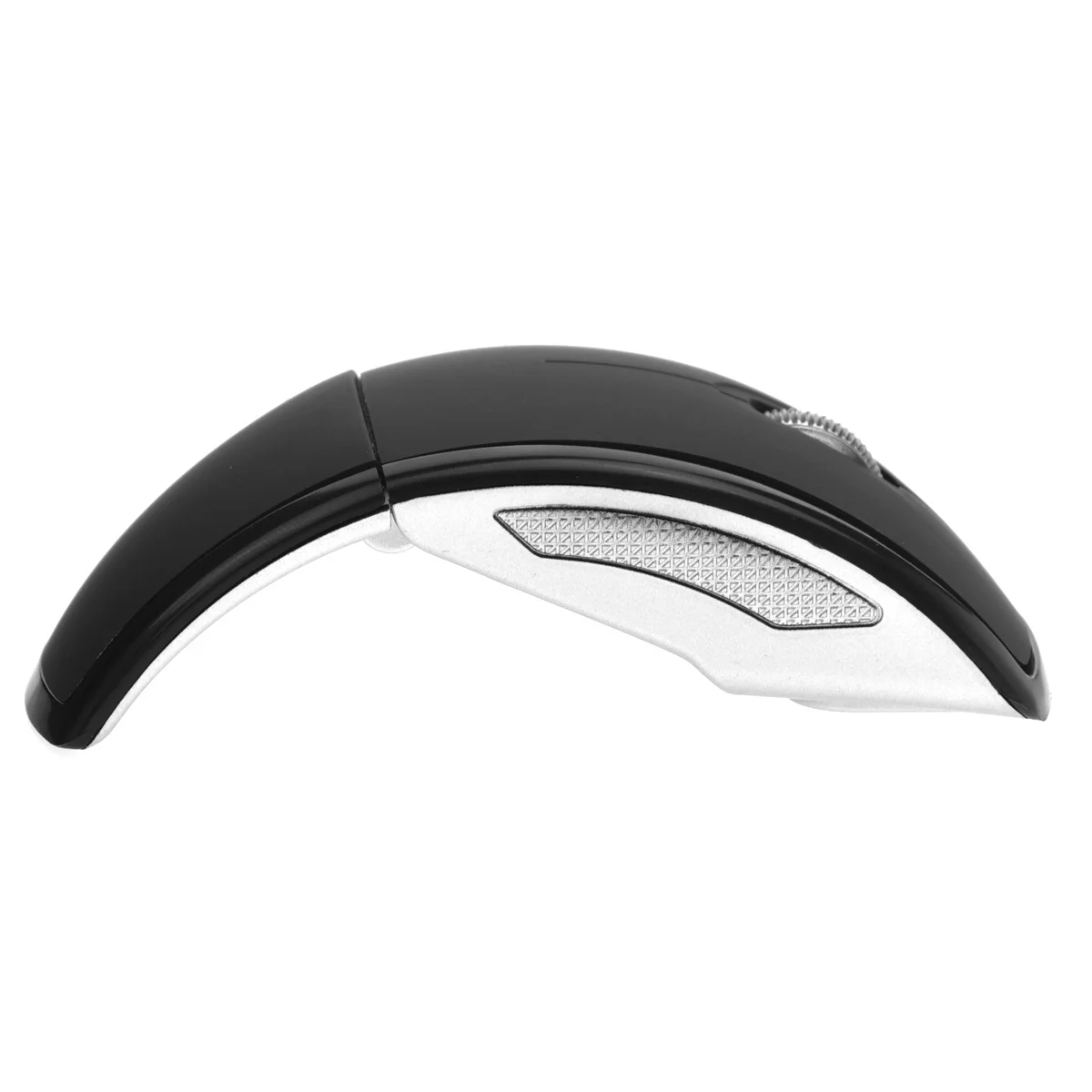 

Folding Wireless Mouse 2.4ghz Ultra-Thin Black Optical 10m Range Ergonomic Design for Pc Laptop Plug Play